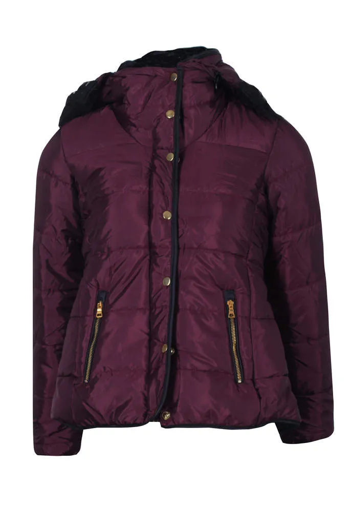 Plum Quilted Jacket