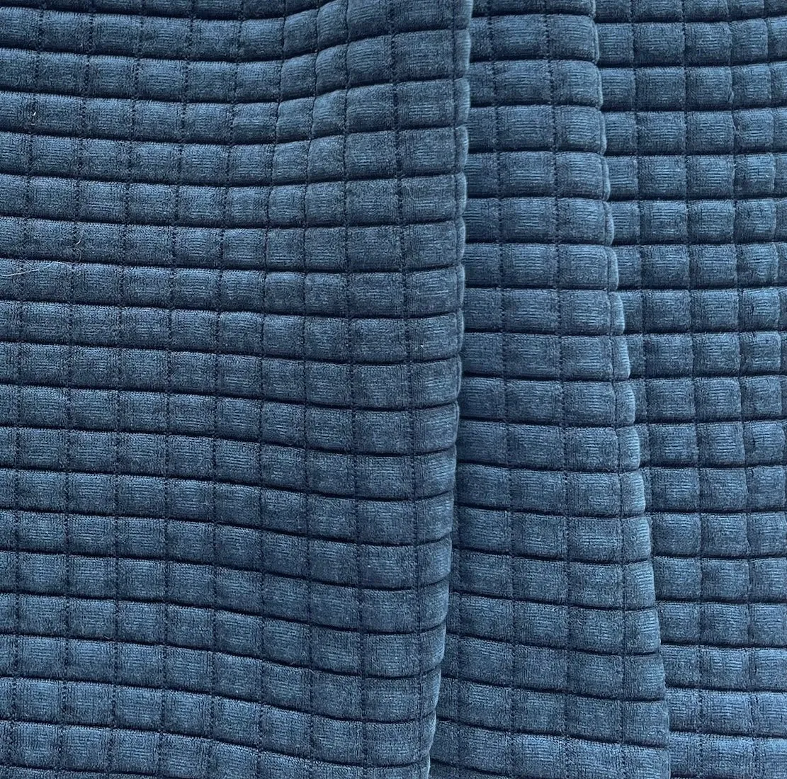 Plush Blueberry Stretch Polyester Waffle Knit