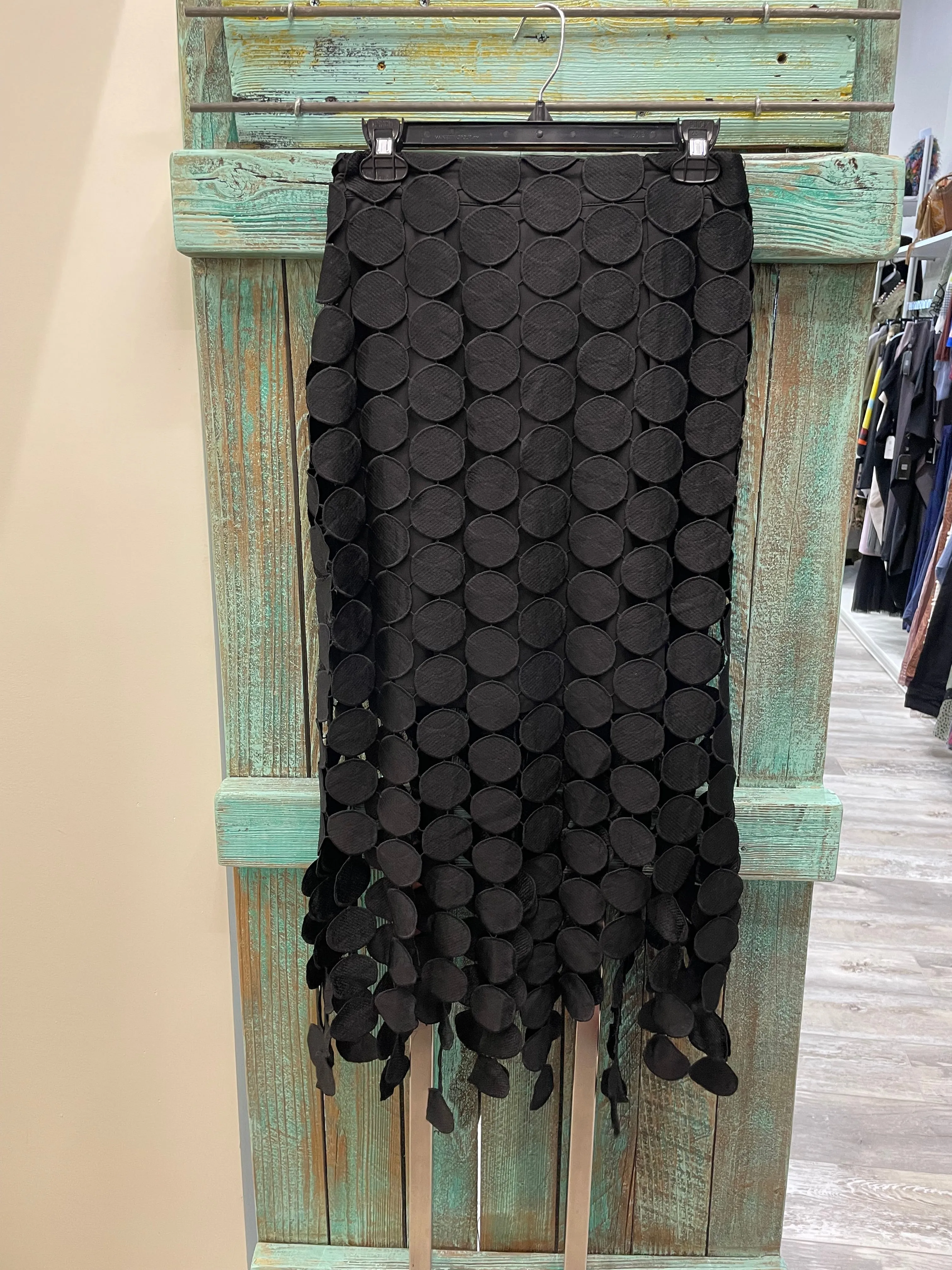 Polka Dot Skirt in Black by Adore