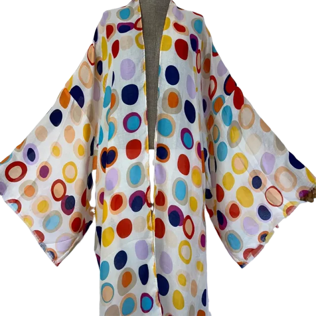 Pre Order: Colorful Cover up Kimono Cardigan - WINI