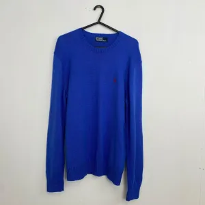 Preowned Vintage Polo Ralph Lauren Knitted Jumper Mens Size M Blue Crewneck Knit Sweater.