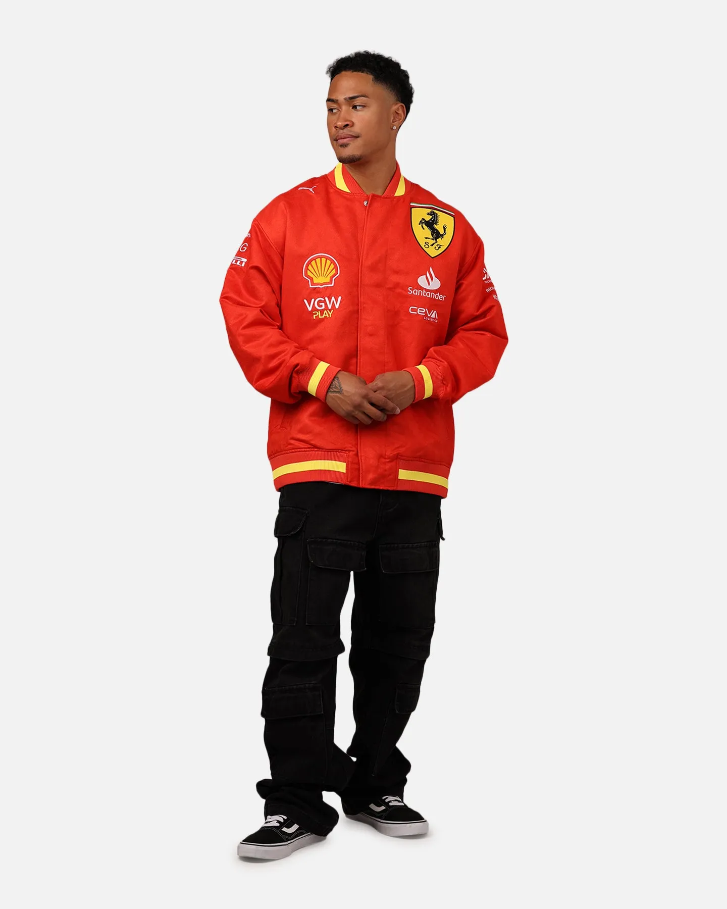 Puma X Scuderia Ferrari Full Zip Varsity Jacket Red