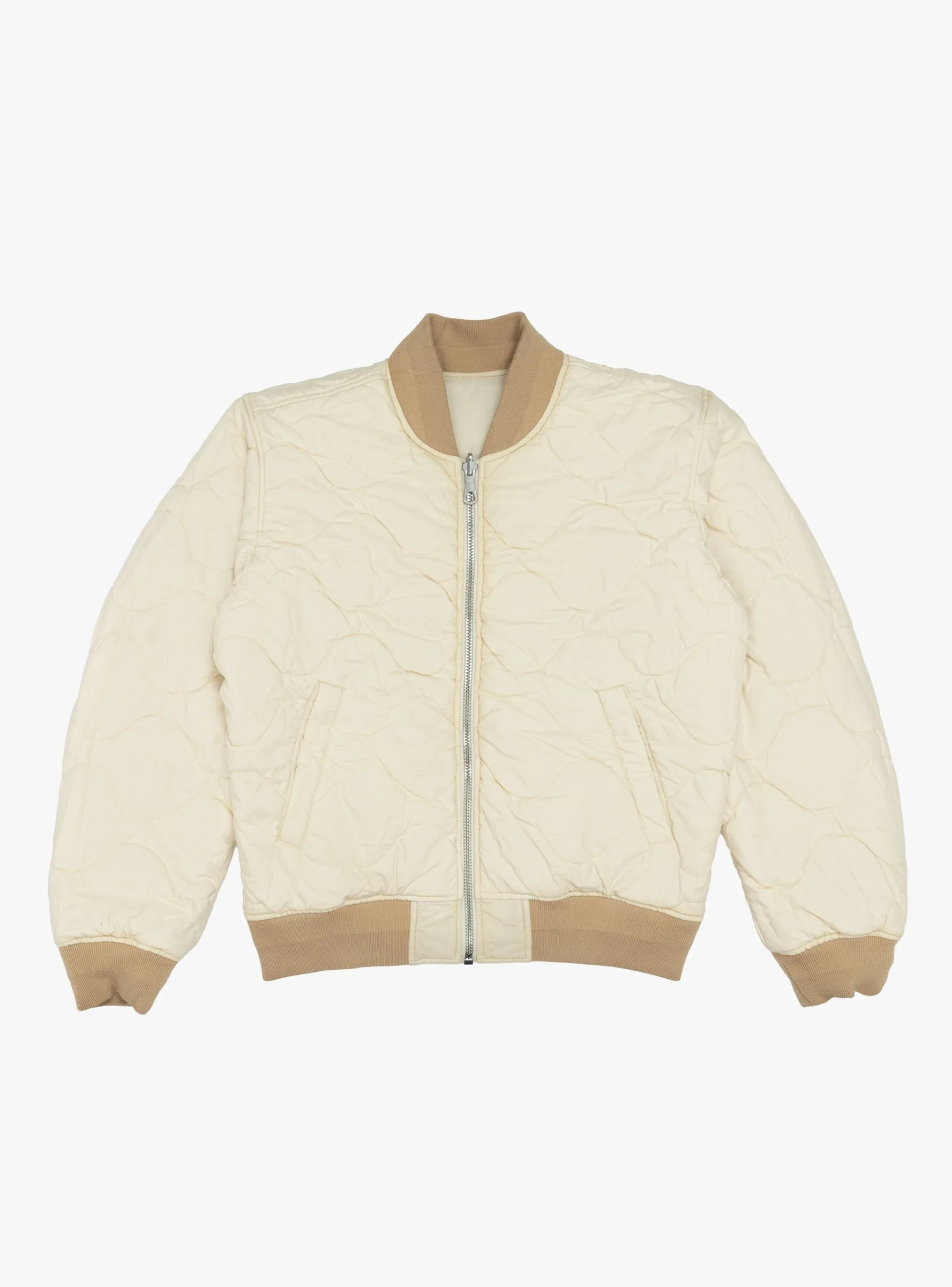 Quilted Bomber Waxed Cream