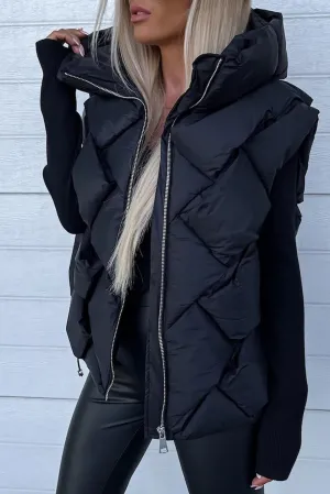 Quilted Hooded Vest