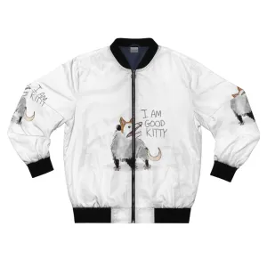 "Cute Possum and Kitty" Bomber Jacket