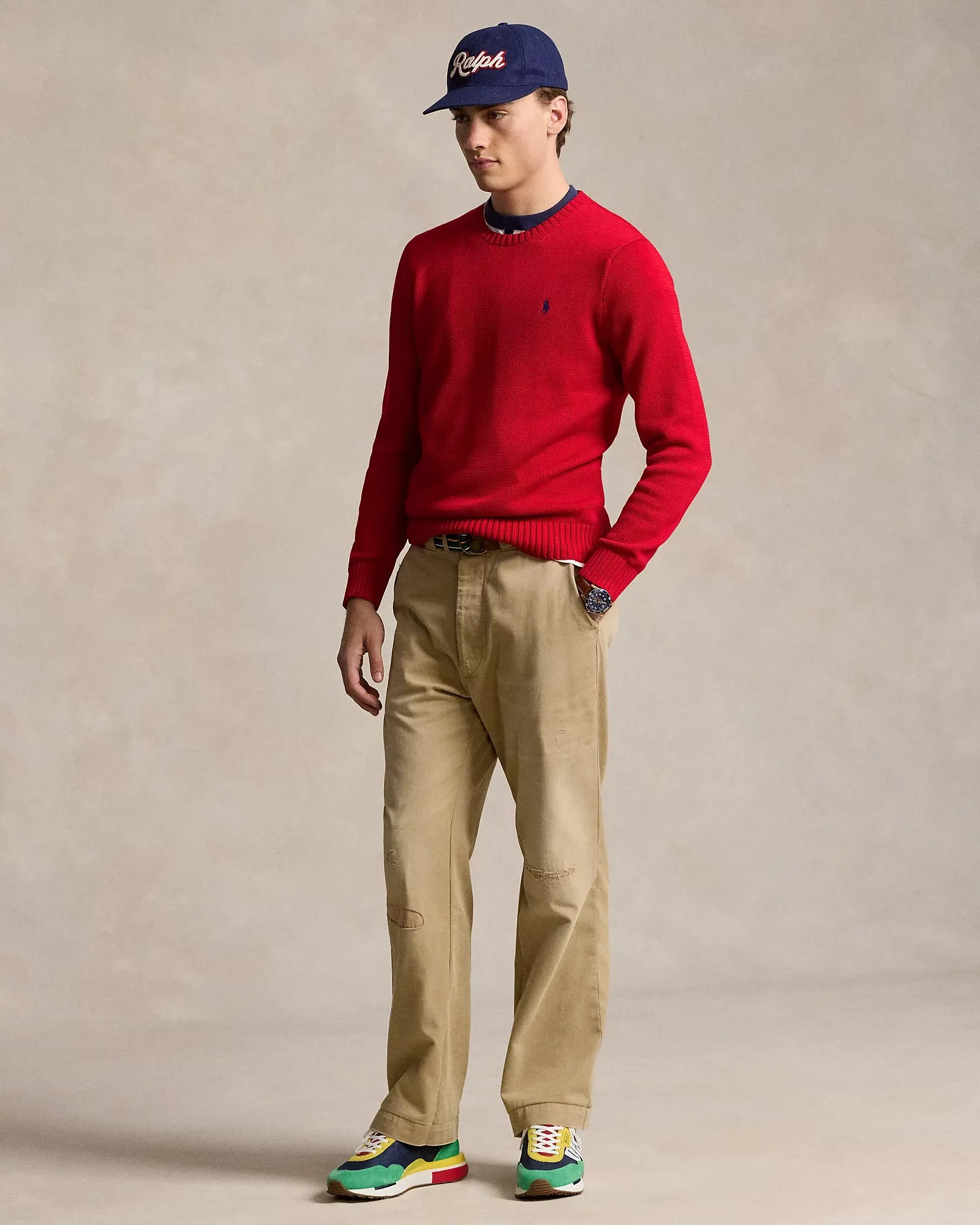 Ralph Lauren Cotton Crewneck Jumper | Red