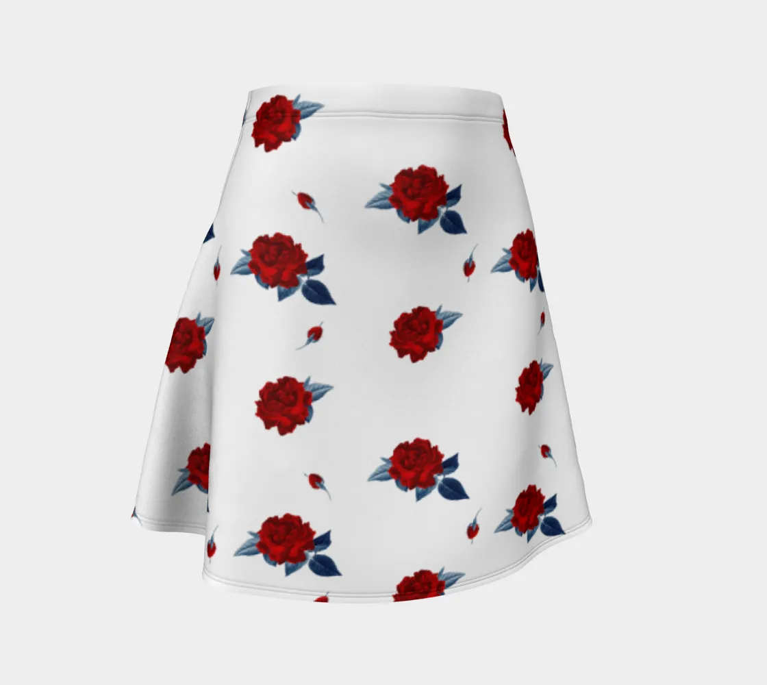 Red Rose Flare Skirt