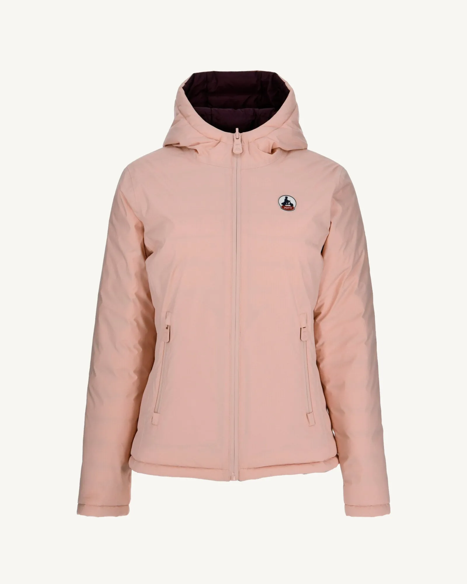 Reversible Down Jacket Light Pink/Aubergine Vienne