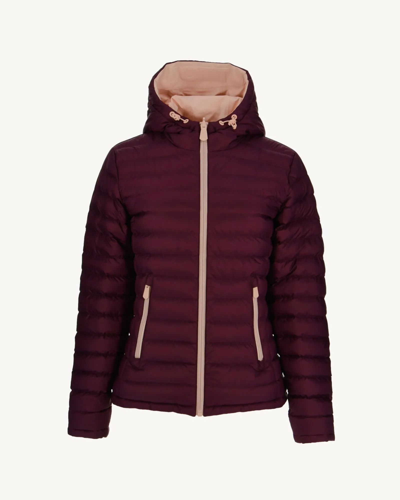 Reversible Down Jacket Light Pink/Aubergine Vienne