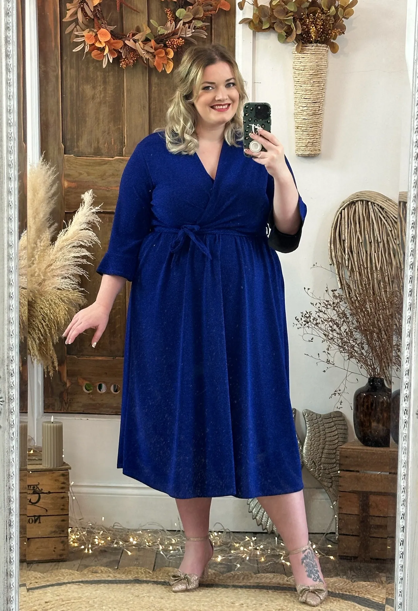 Royal Blue Sparkly Roxy Midaxi Dress