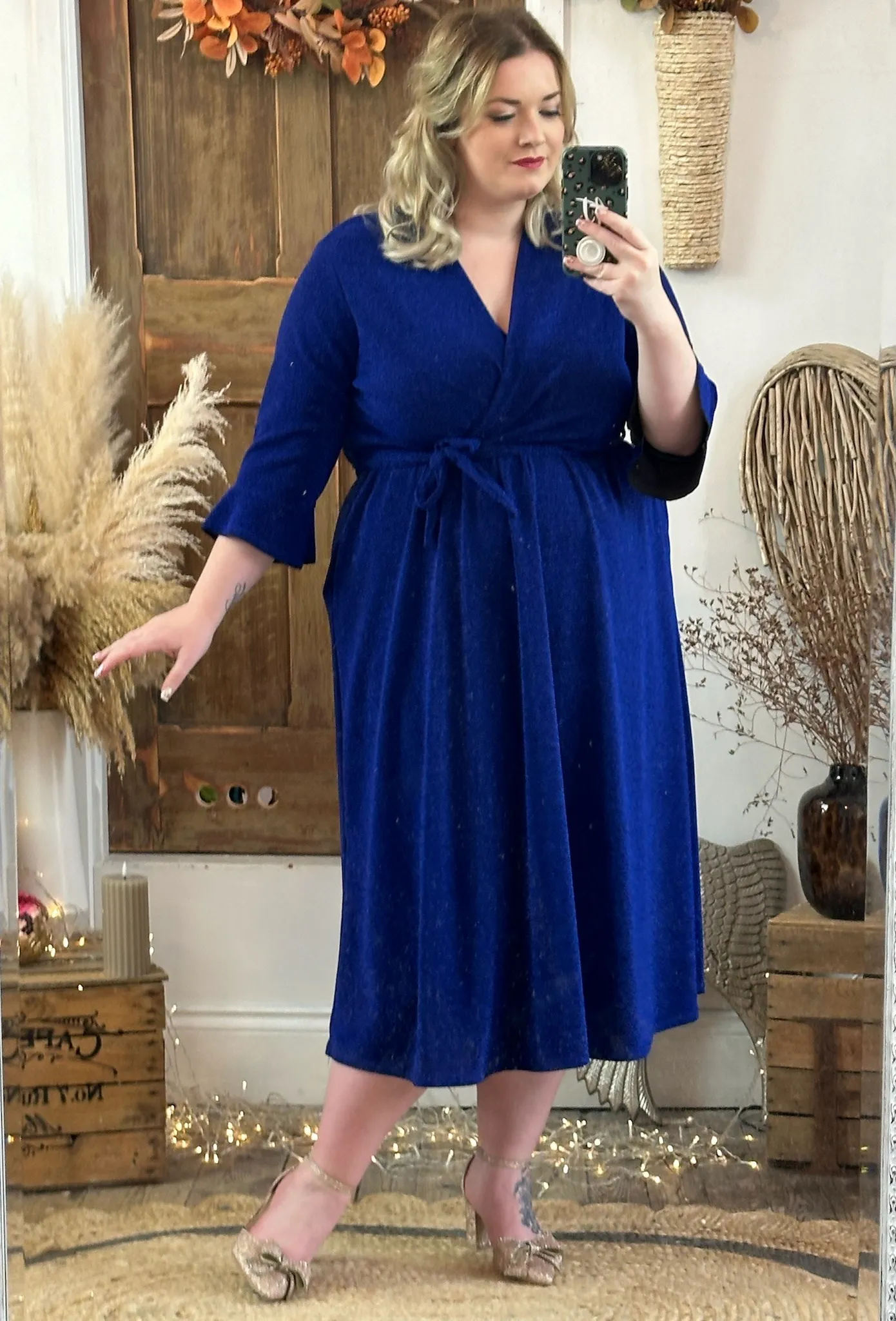 Royal Blue Sparkly Roxy Midaxi Dress