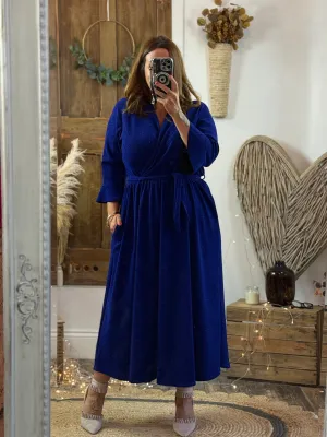 Royal Blue Sparkly Roxy Midaxi Dress