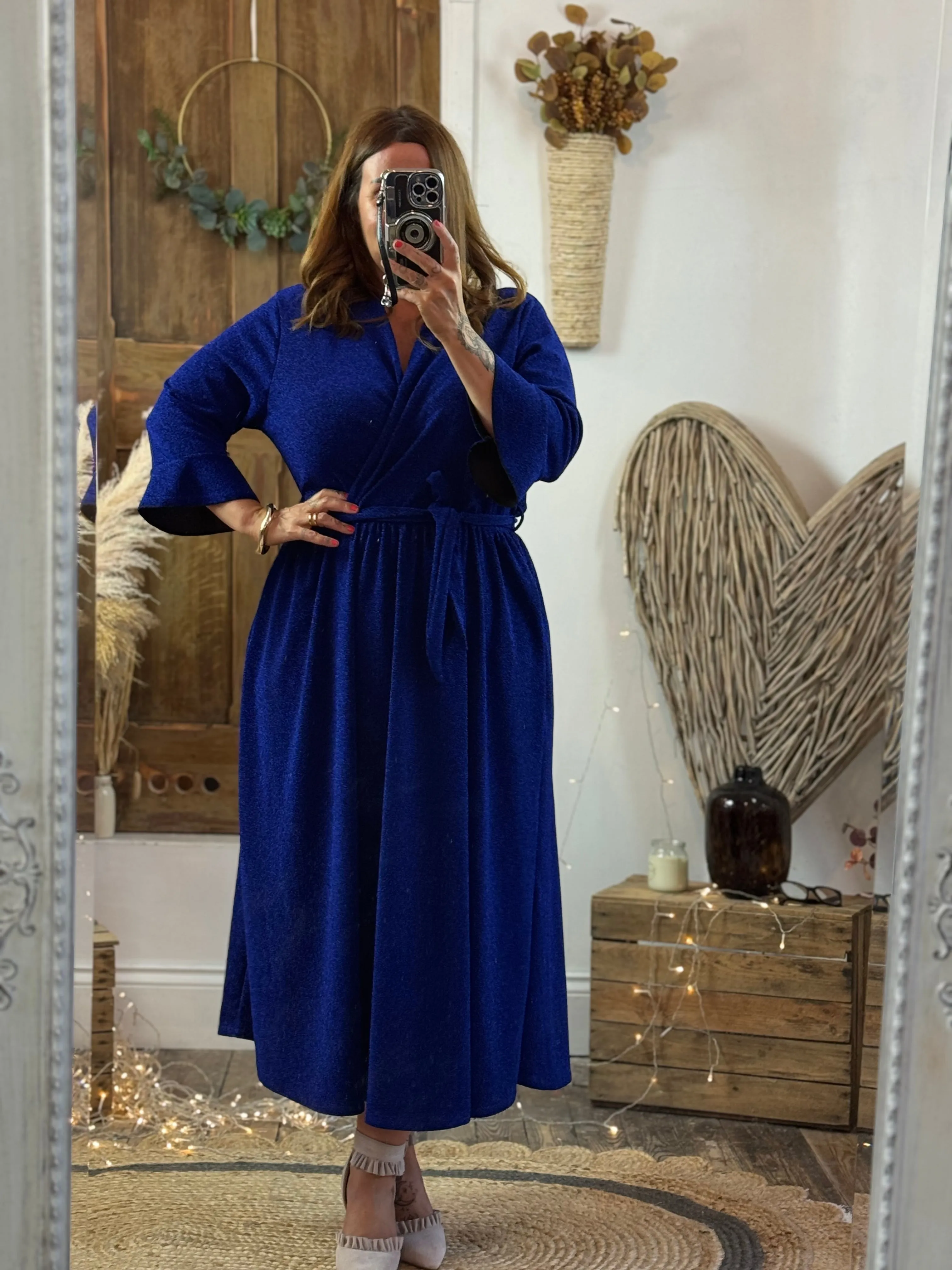 Royal Blue Sparkly Roxy Midaxi Dress