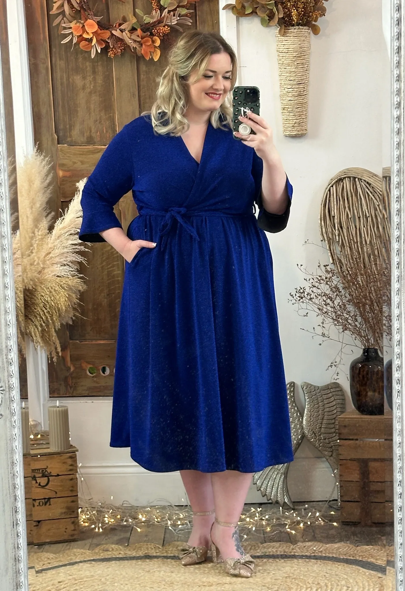 Royal Blue Sparkly Roxy Midaxi Dress