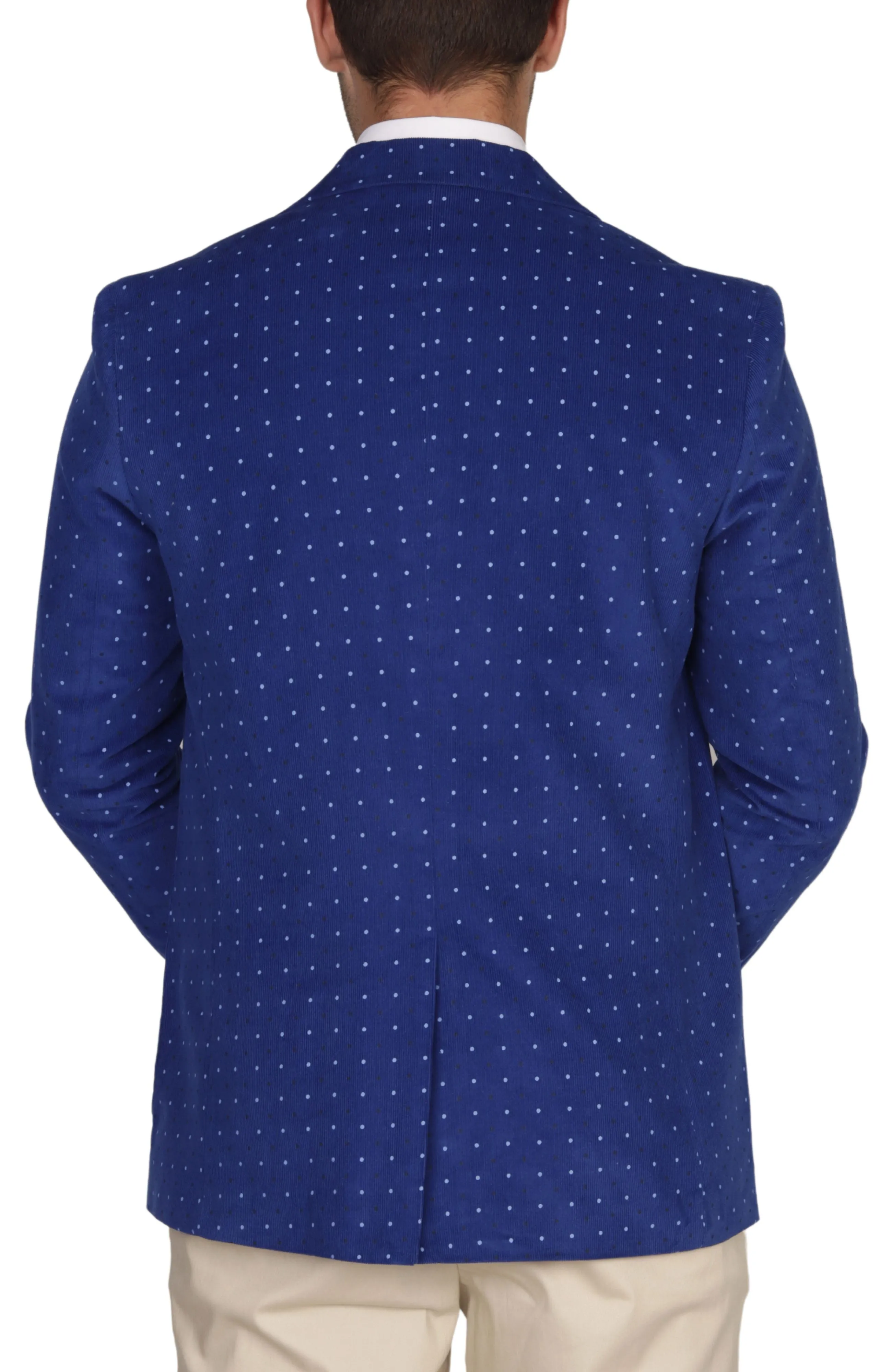 Royal Dot Print Corduroy Sport Coat