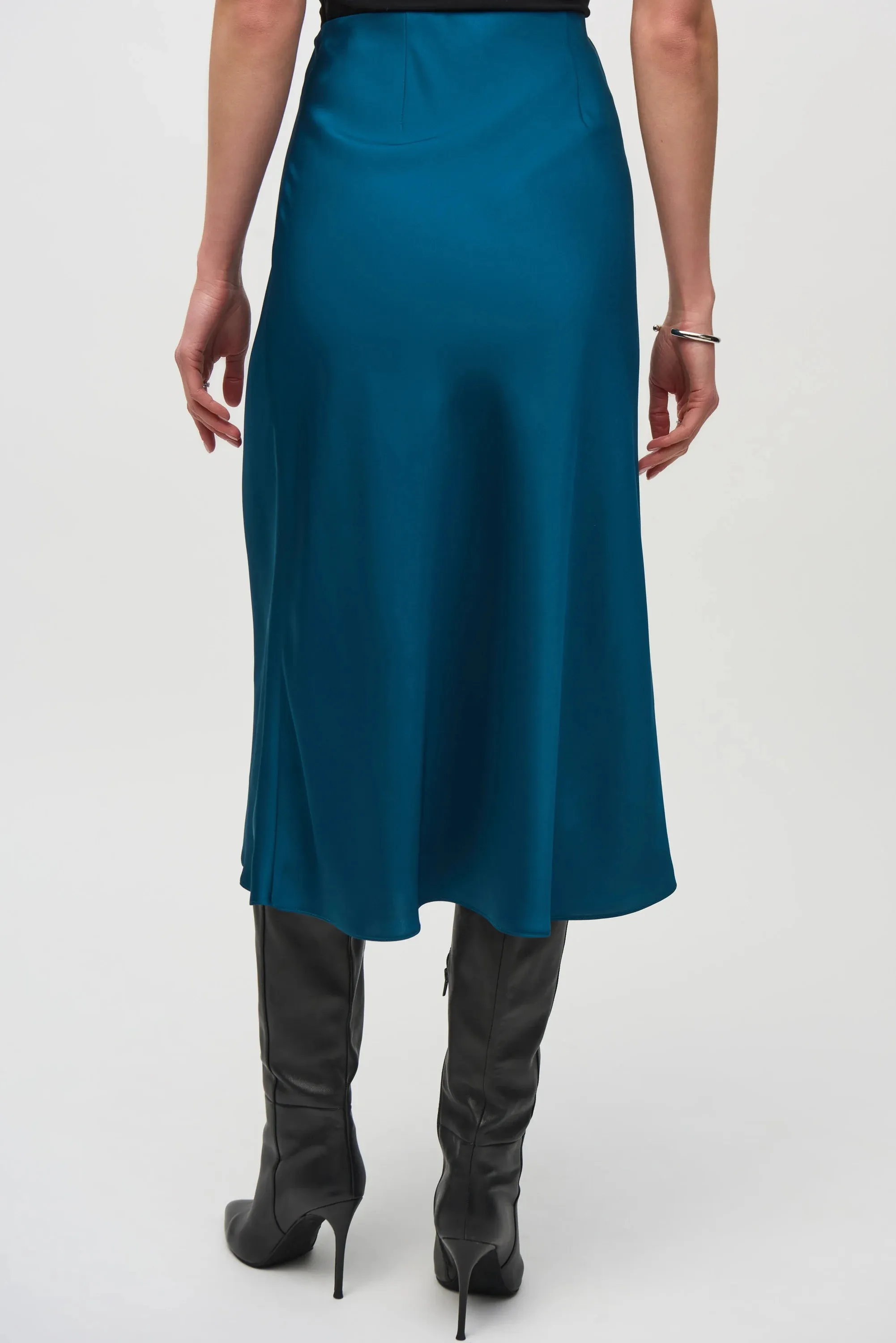 Satin A-Line Skirt