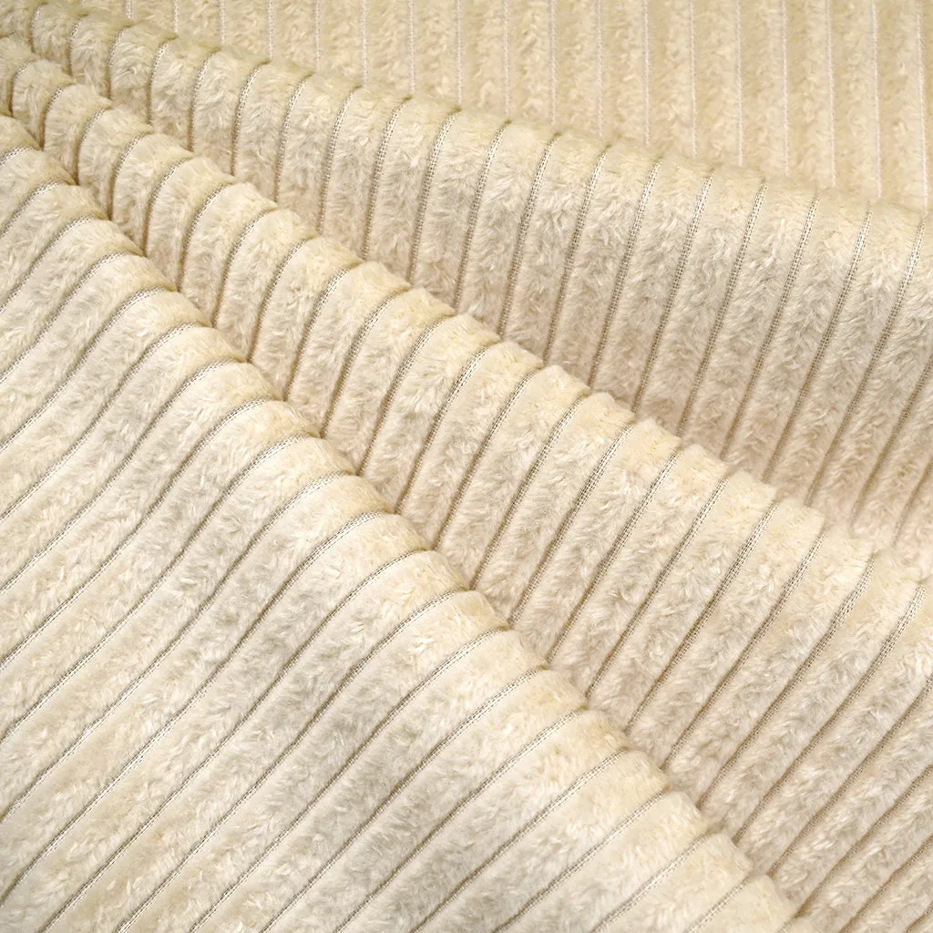 See You at Six Plush Wide Rib Corduroy Sand Shell