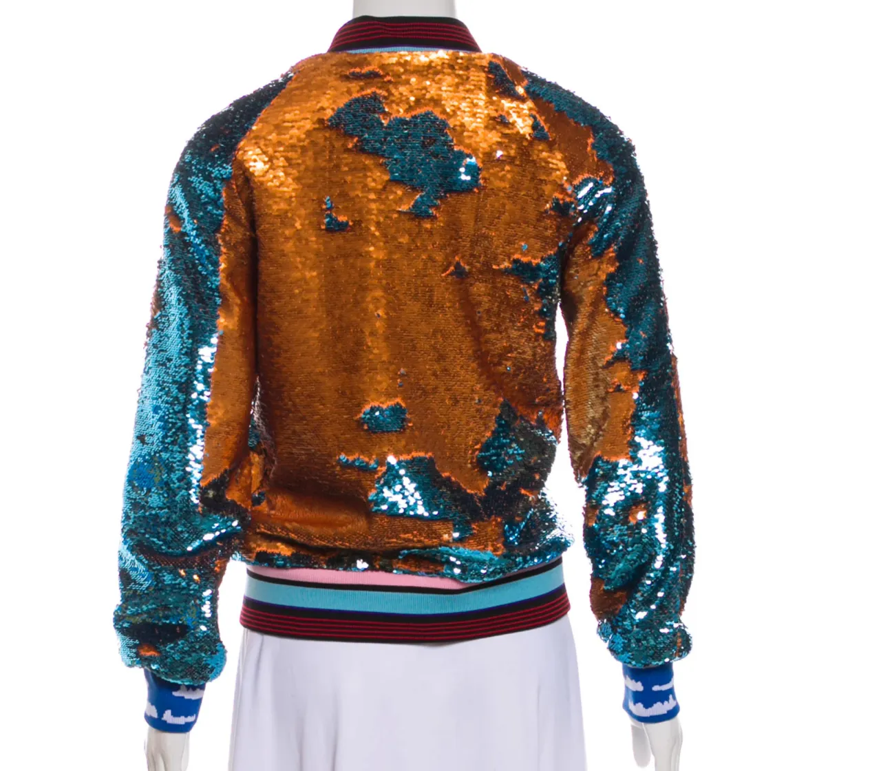 Sequined Bomber Jacket - M