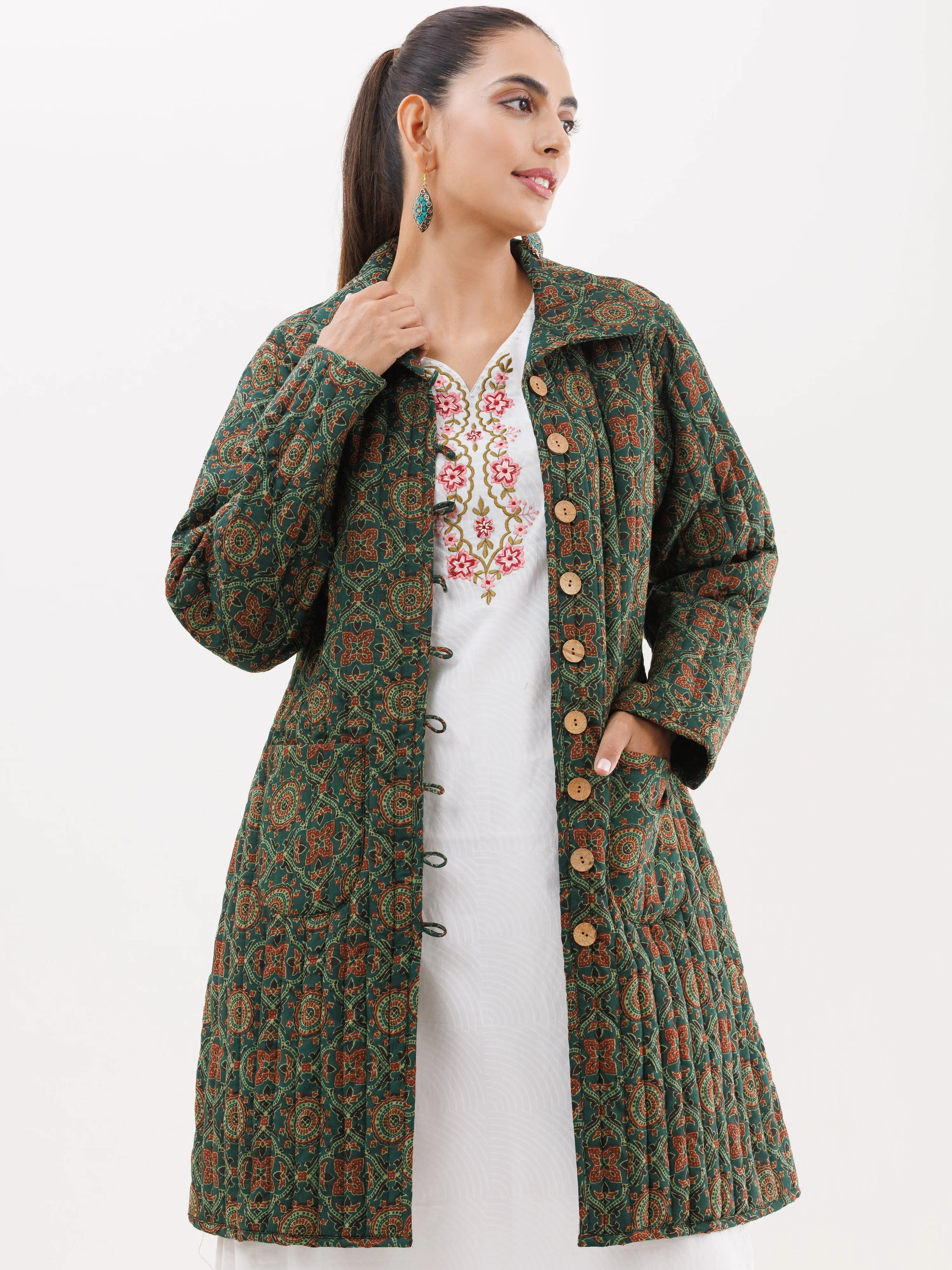 Shishir Noori Ajrakh Quilted Reversible Jacket