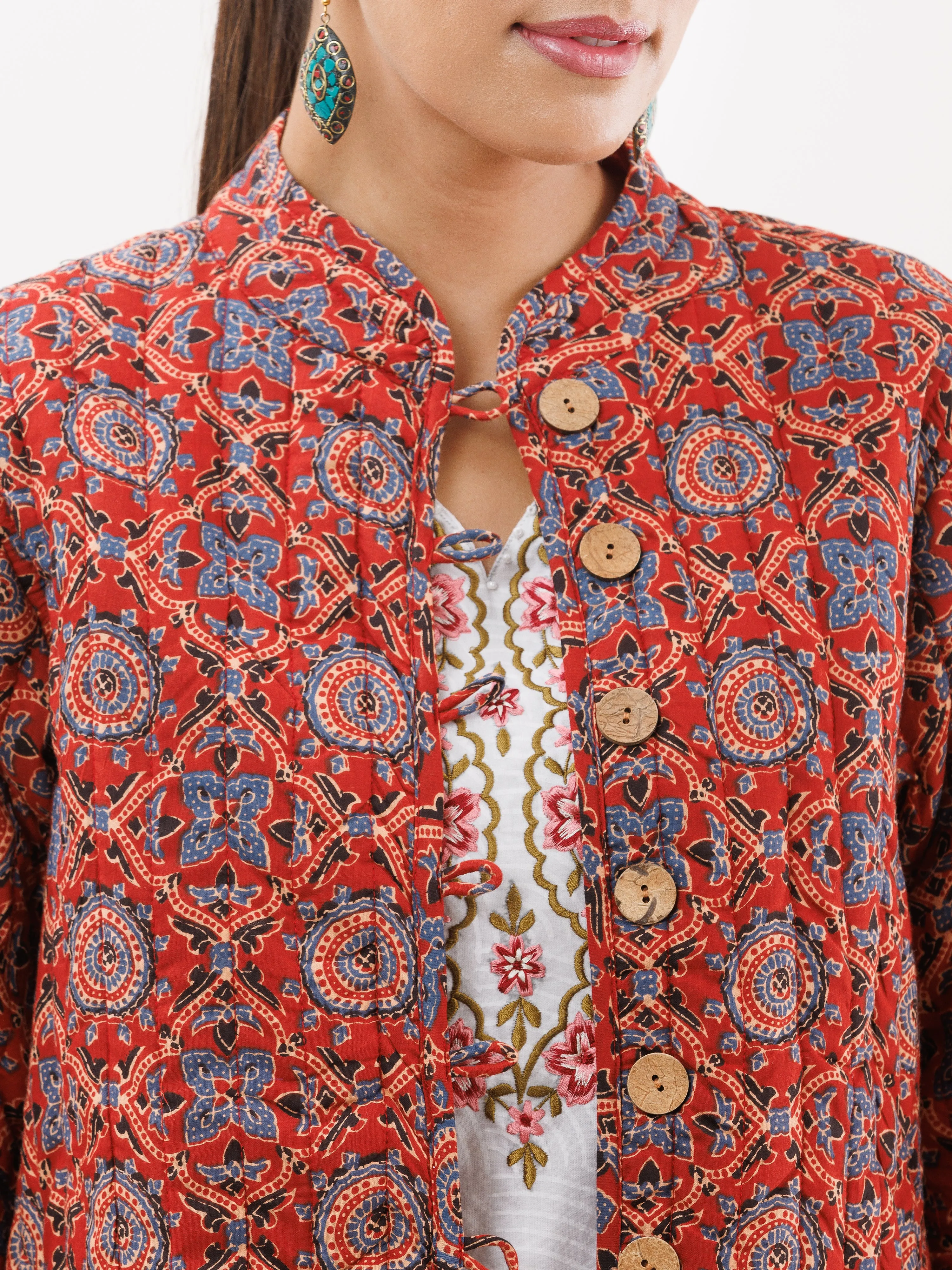 Shishir Nutan Ajrakh Quilted Reversible Jacket