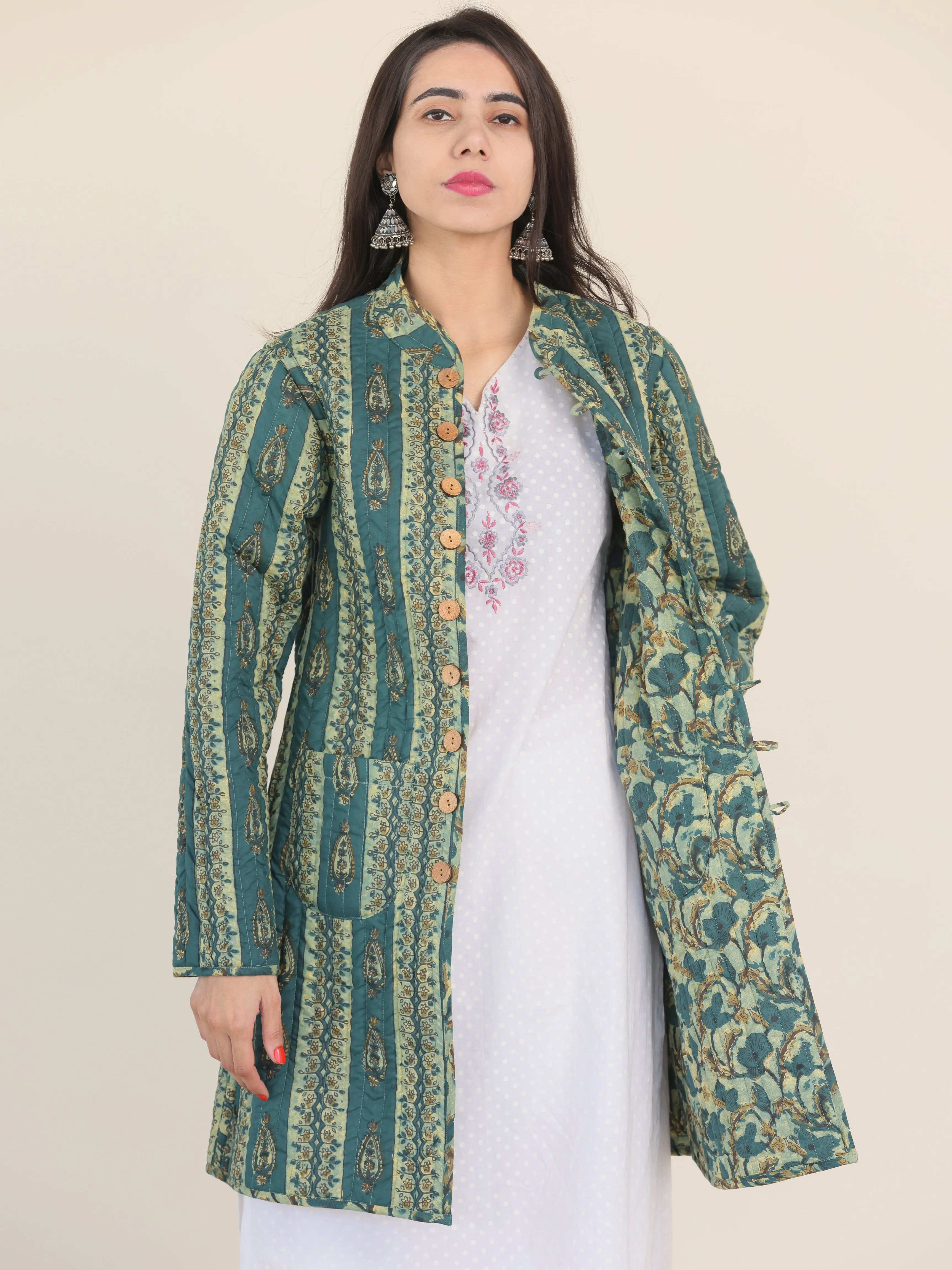 Shishir Yahvi Ajrakh Quilted Reversible Jacket