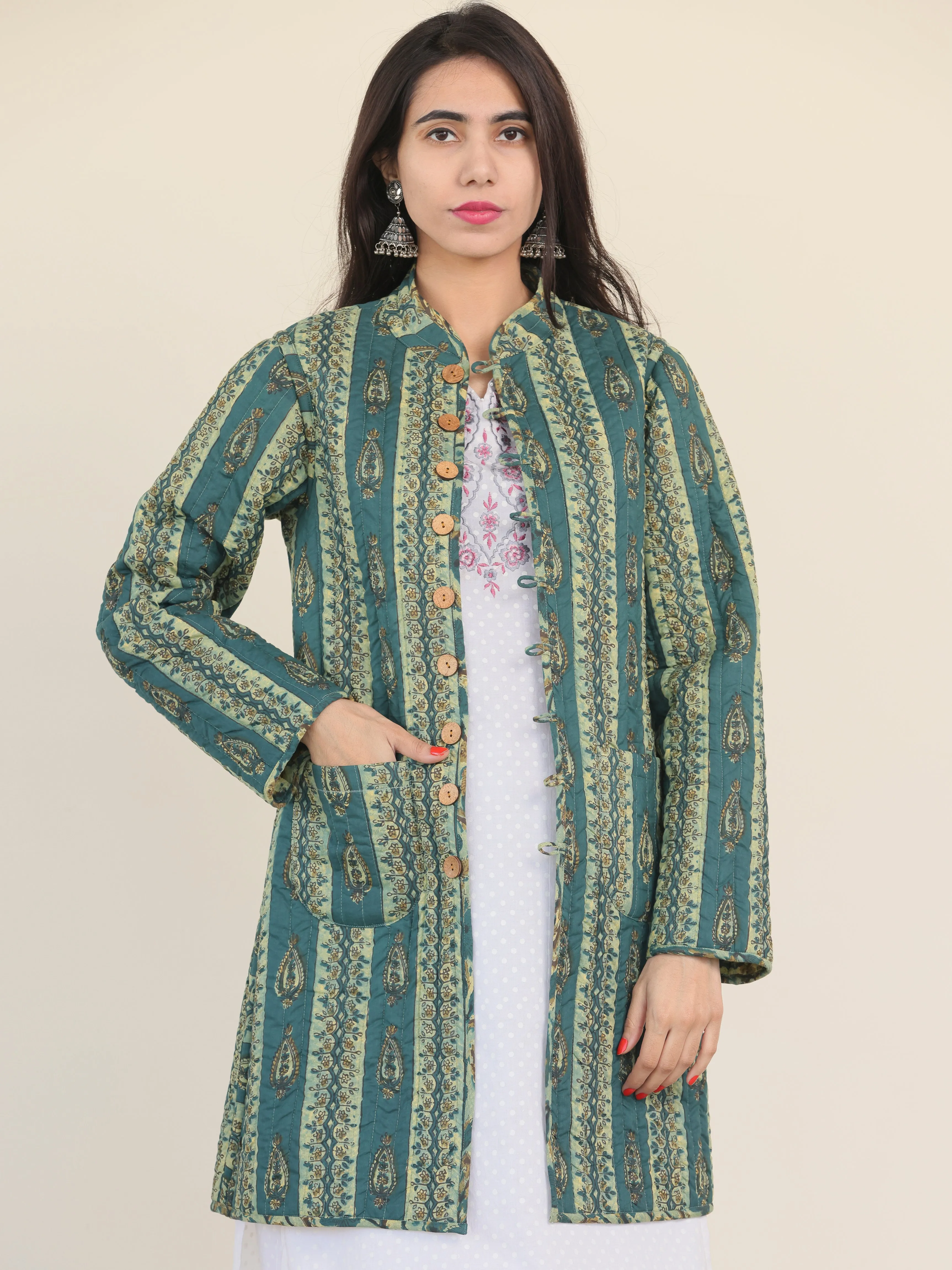 Shishir Yahvi Ajrakh Quilted Reversible Jacket