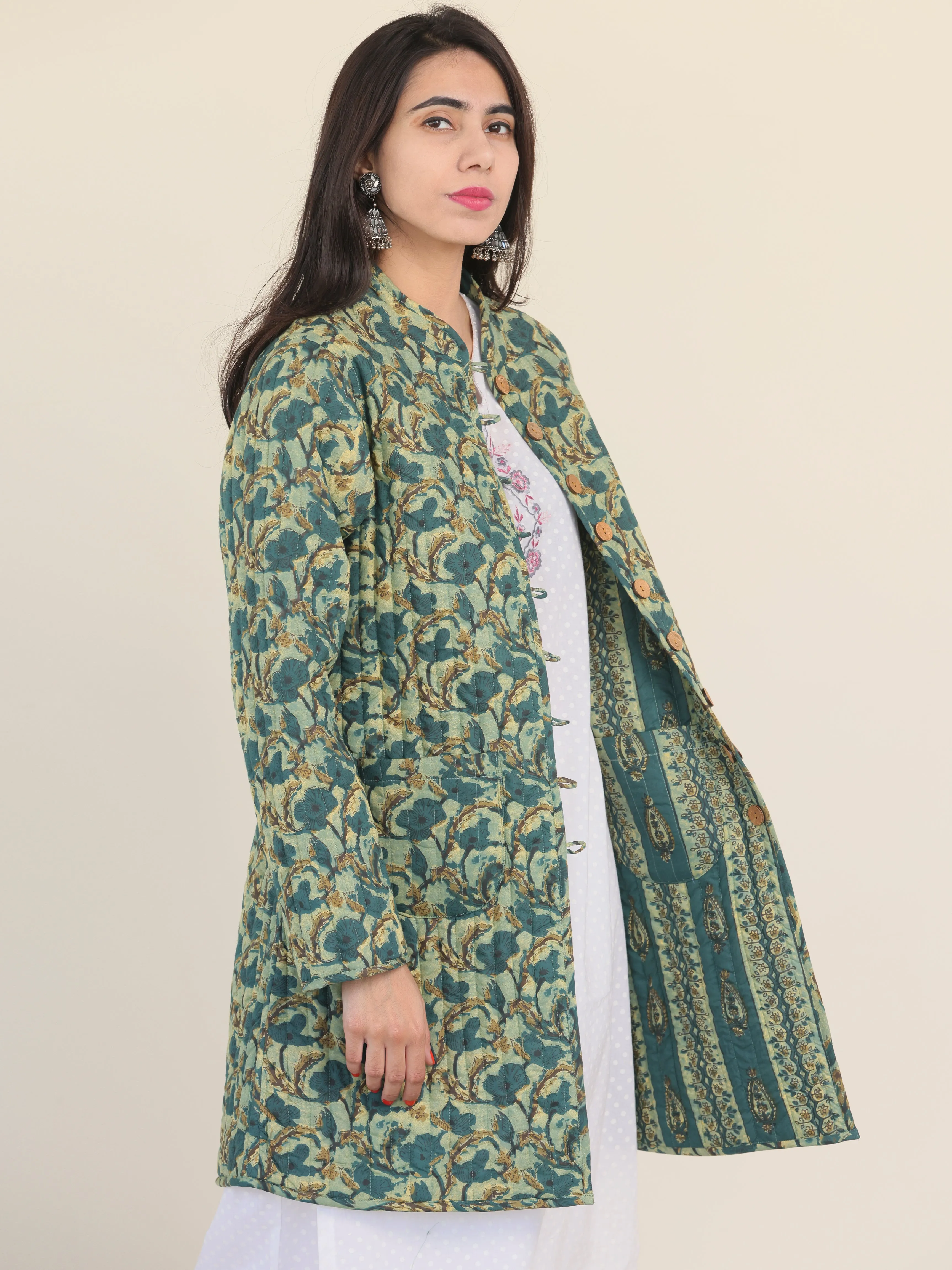 Shishir Yahvi Ajrakh Quilted Reversible Jacket