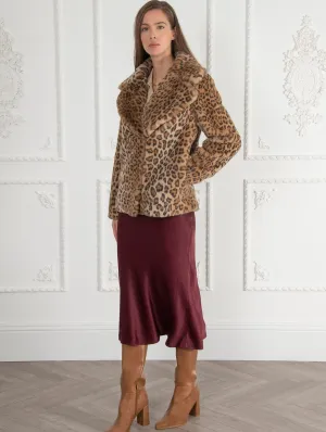 Signature Lena Recycled Vegan Faux Fur Jacket | Leopard