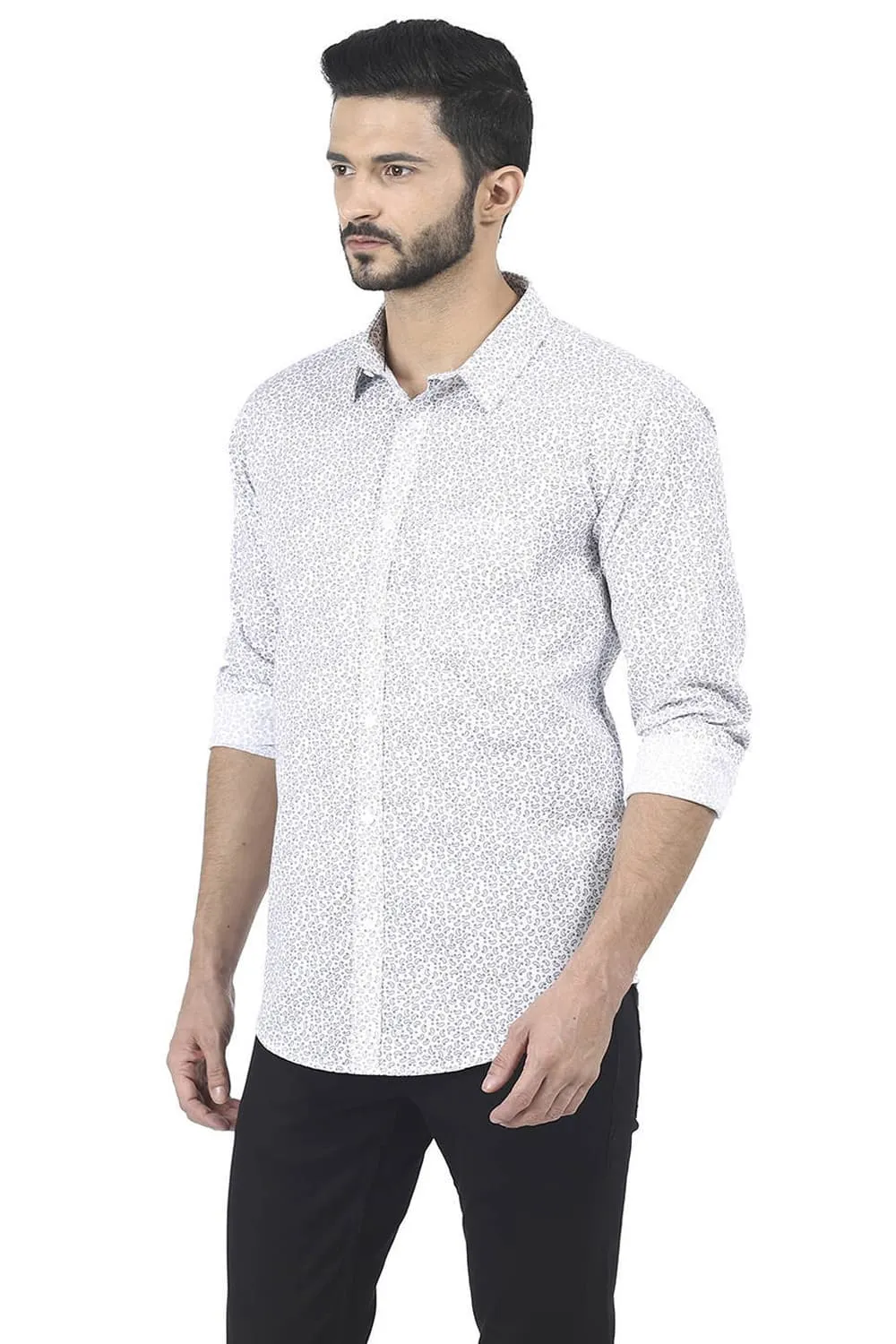 Slim Fit Dobby Printed Shirt