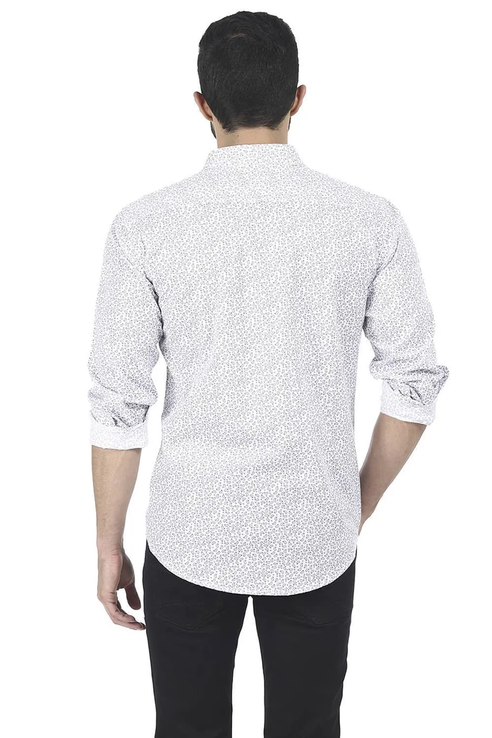 Slim Fit Dobby Printed Shirt