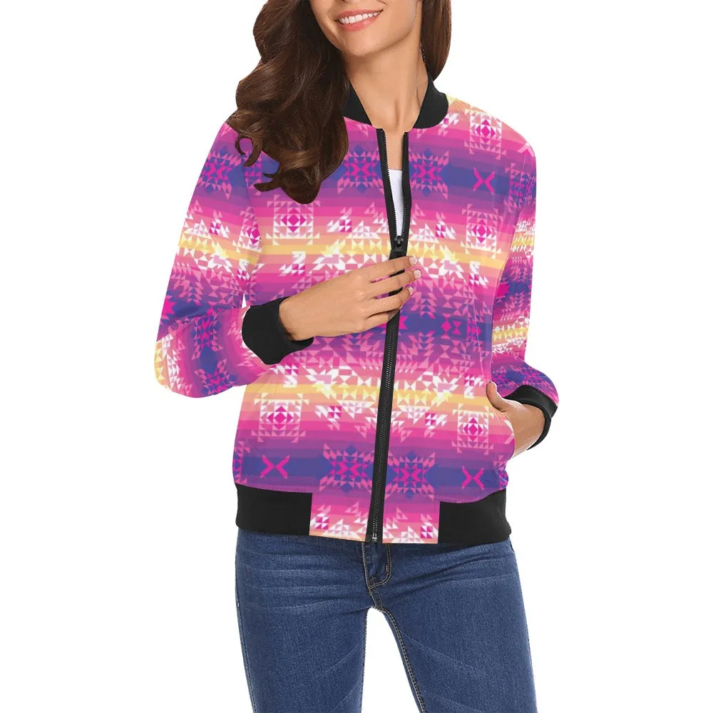 Soleil Overlay Bomber Jacket for Women