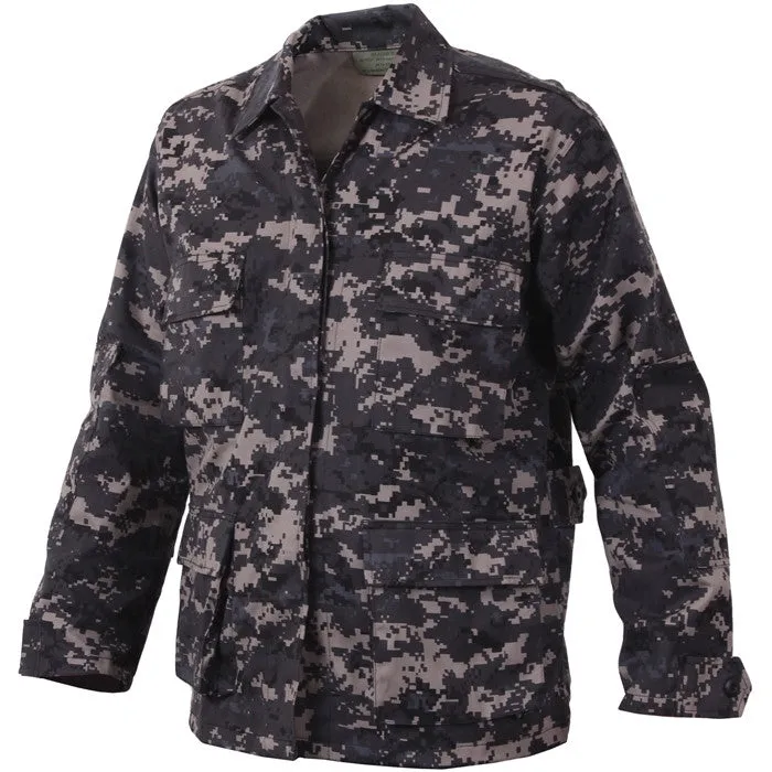 Subdued Urban Digital Camouflage - Military BDU Shirt - Polyester Cotton