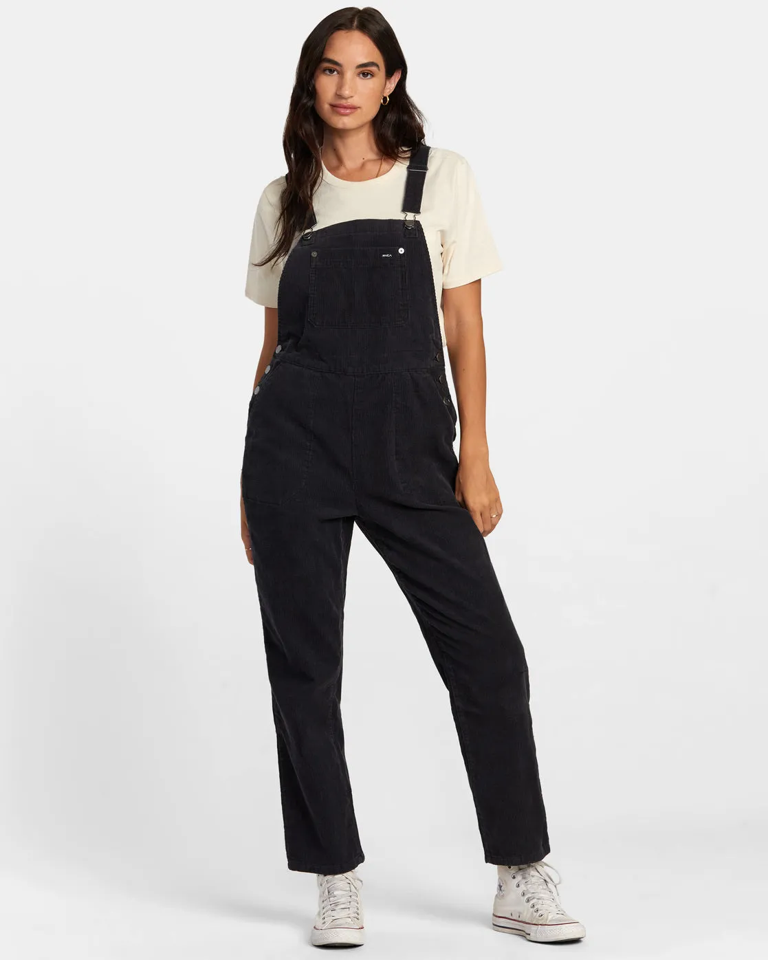 Succession Overall Corduroy Overalls - RVCA Black