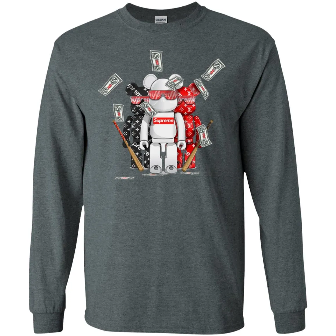 Supreme Lego Robot T-shirt Men Long Sleeve Shirt