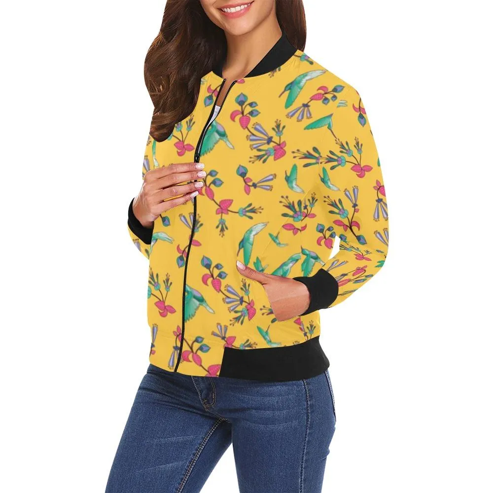 Swift Pastel Yellow Bomber Jacket for Women