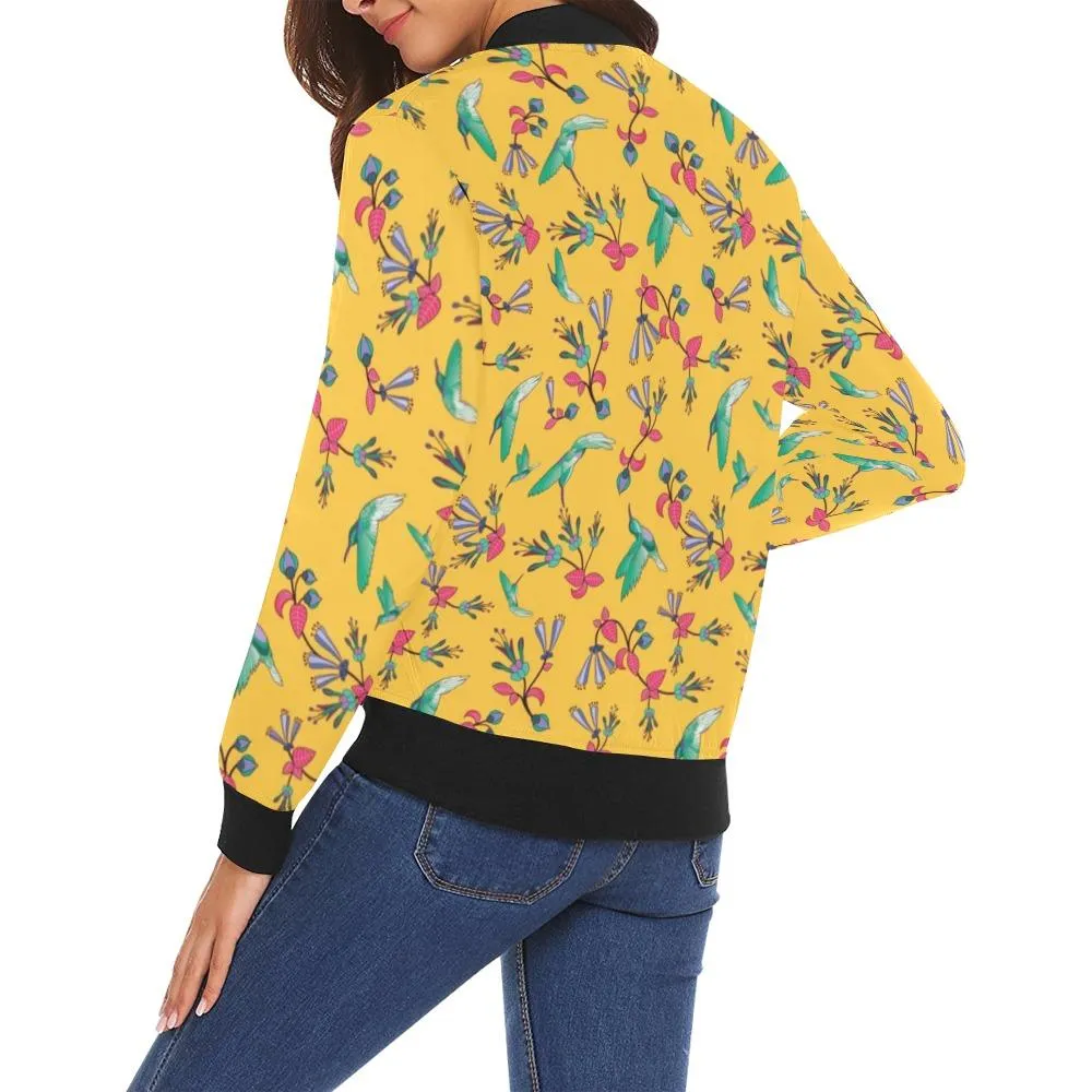 Swift Pastel Yellow Bomber Jacket for Women