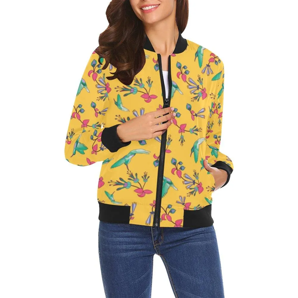 Swift Pastel Yellow Bomber Jacket for Women