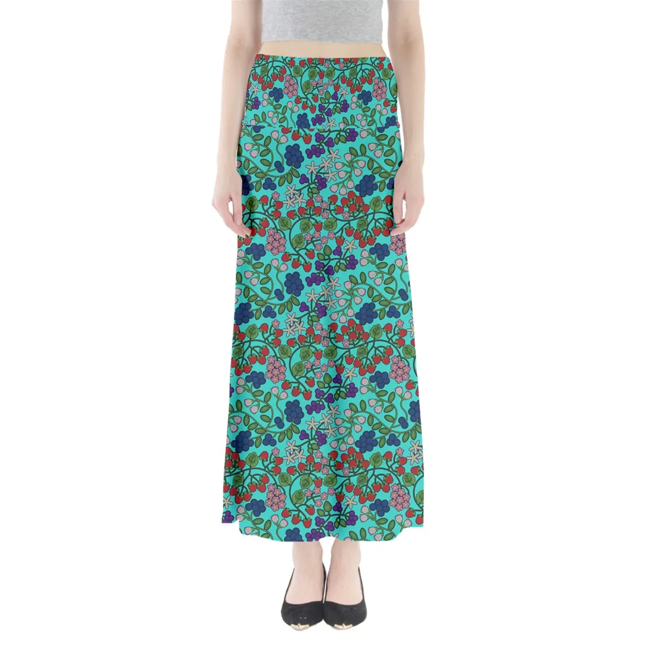 Takwakin Harvest Turquoise Full Length Maxi Skirt