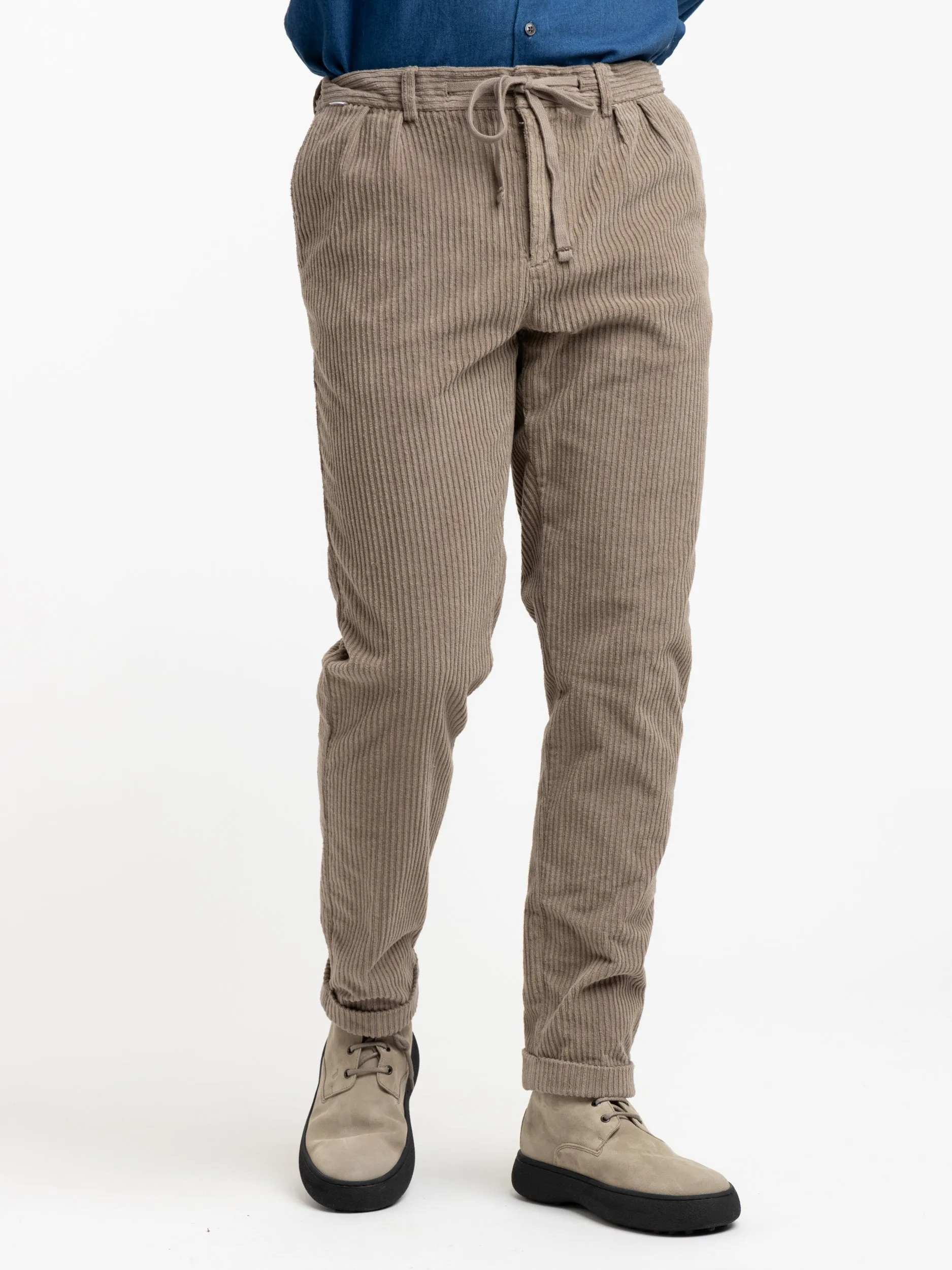 Taupe Corduroy Jogger Pants