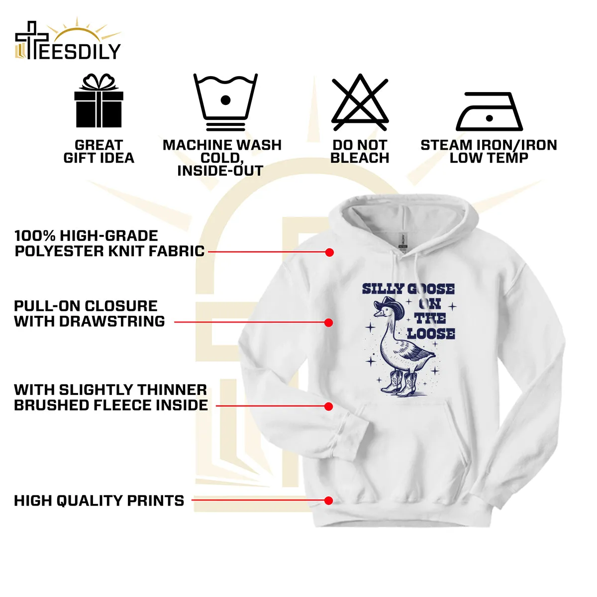 Teesdily | Silly Goose On The Loose Shirt, Silly Goose Farm T-shirt, Funny Goose Sweatshirt Hoodie Mug, Aesthetic Meme Goose T-shirt, Meme Mom Gift