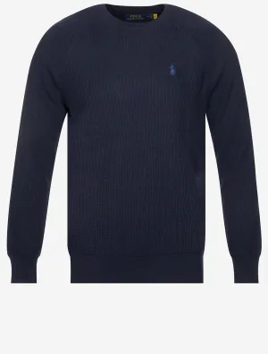 Textured Crewneck Jumper Cruise Navy