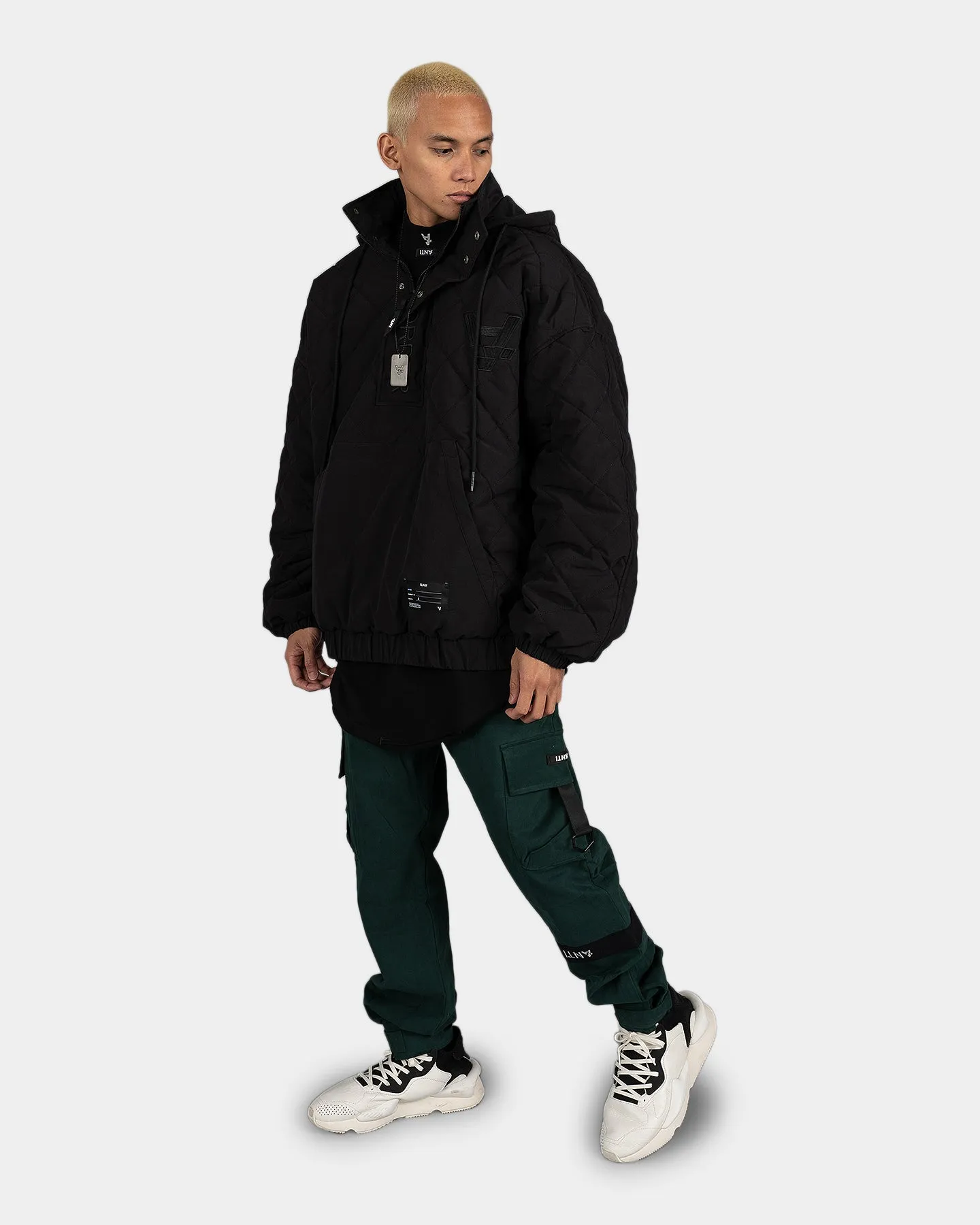 The Anti Order Insignia Quilted Anorak Jacket Black