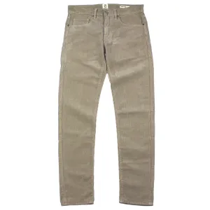 The "Pen" Slim Light Grey Stretch Pinwale Cord Pant by Hiroshi Kato