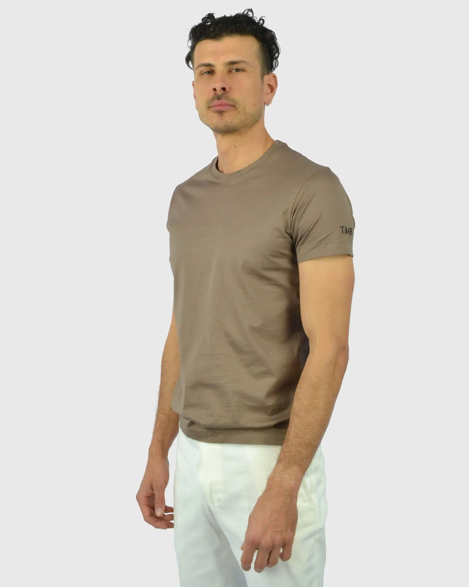 TOMBOLINI WJ35-ZJDZ-TB SS TAN CREW T-SHIRT