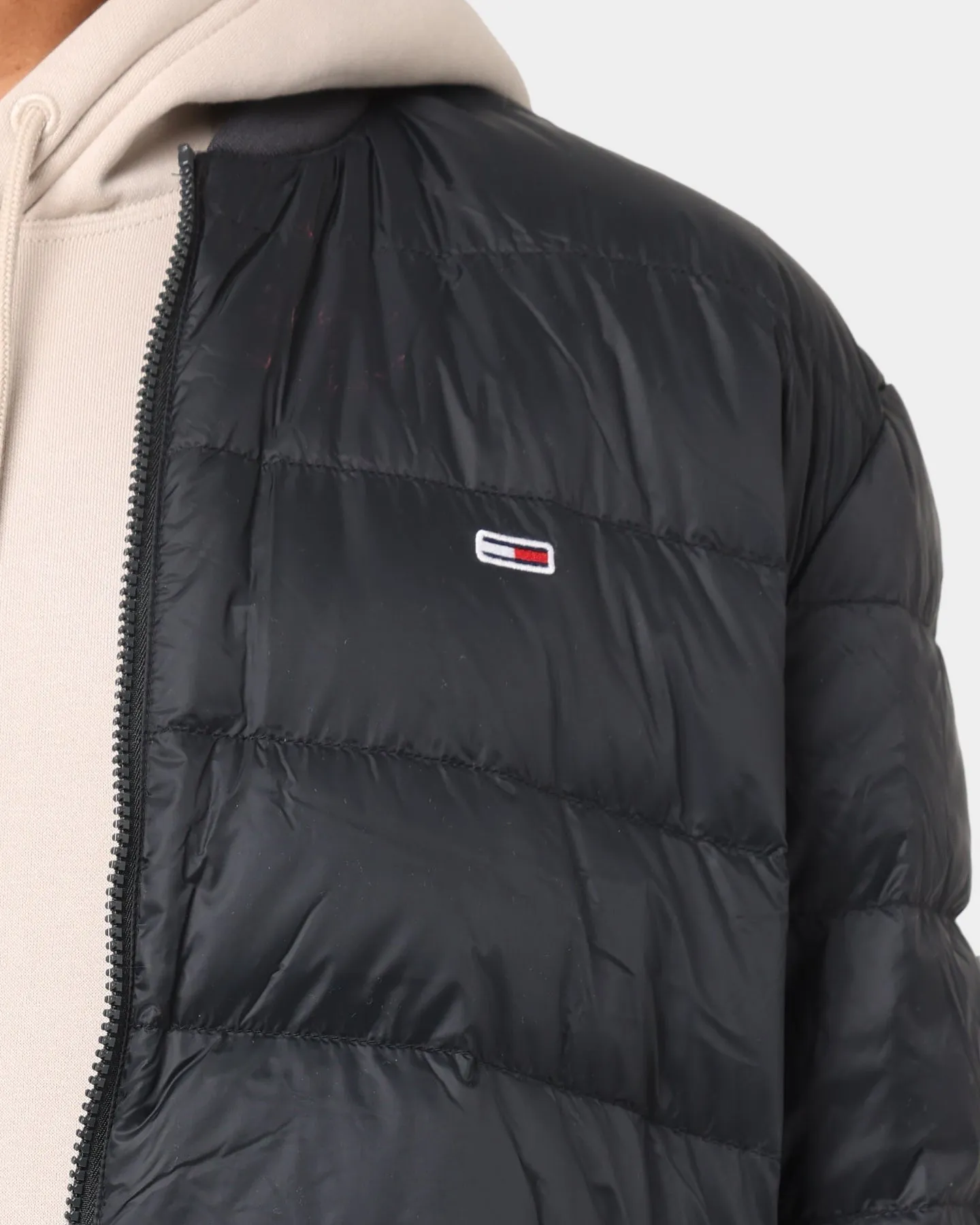 Tommy Jeans Light Down Bomber Puffer Jacket Black