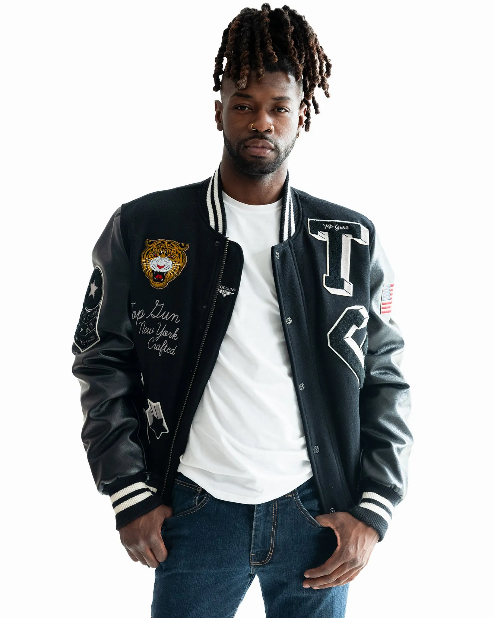 TOP GUN® MEN'S "TIGER" VARSITY JACKET