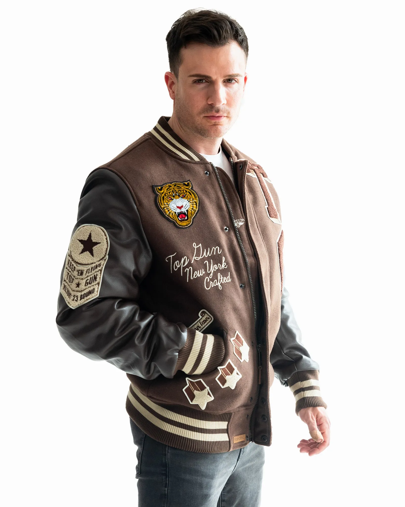 TOP GUN® MEN'S "TIGER" VARSITY JACKET