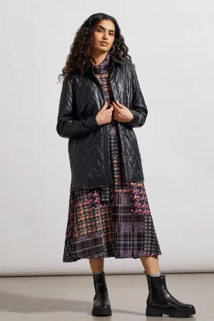 Tribal Quilted Vegan Leather Jacket