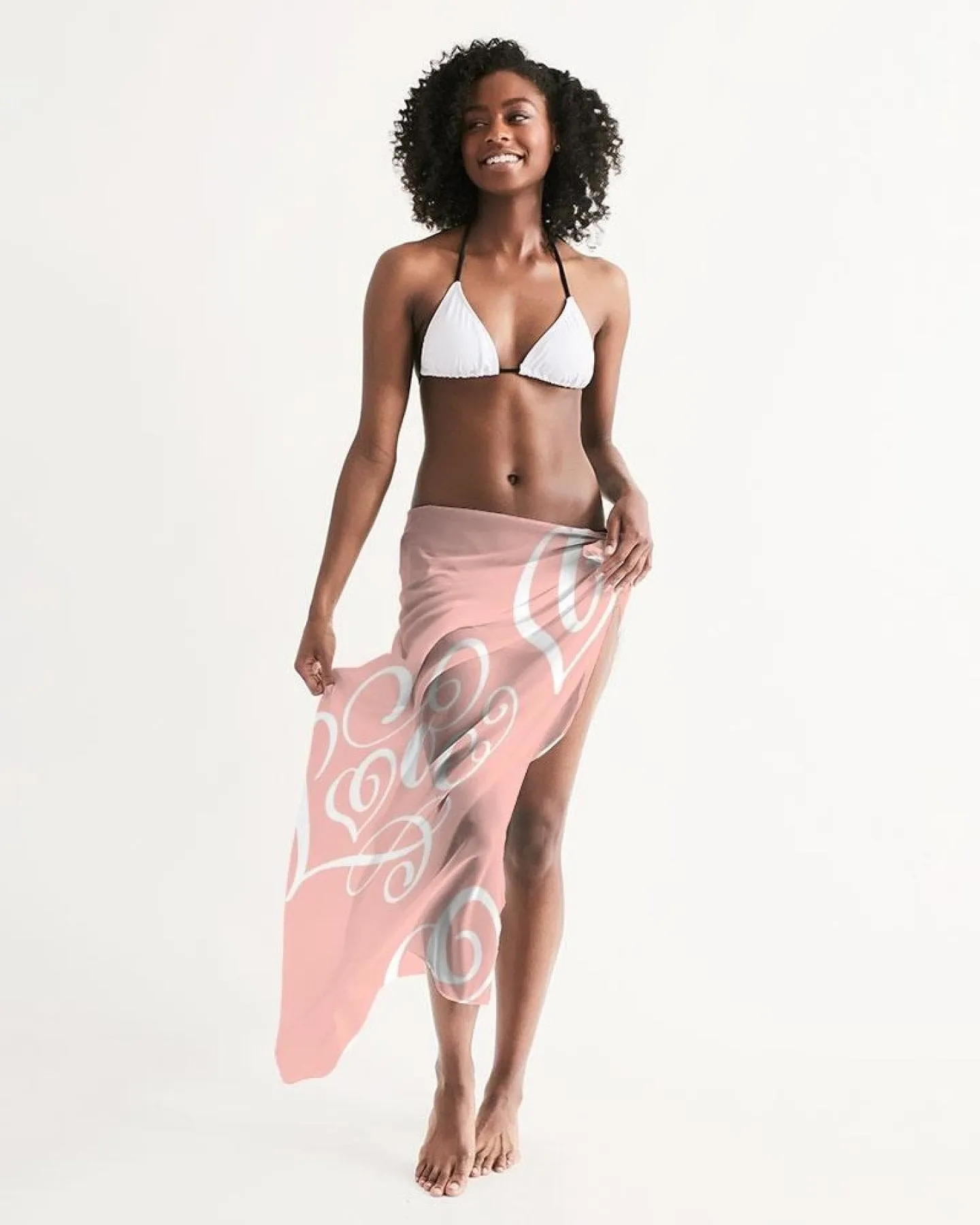 Uniquely You Sheer Love Peach Swimsuit Cover up