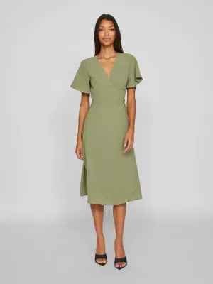 VILOVIE Long Dress - Oil Green